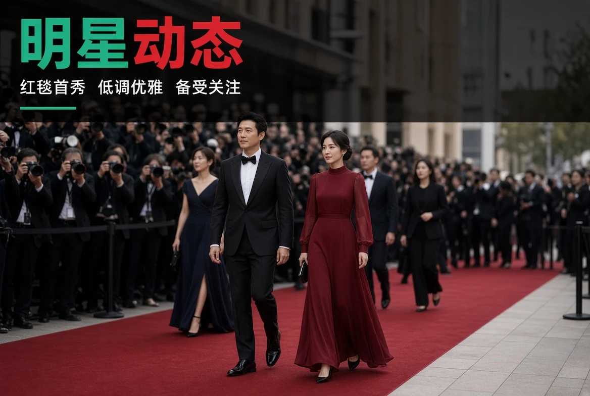 明星公开活动与作品动态主题画面